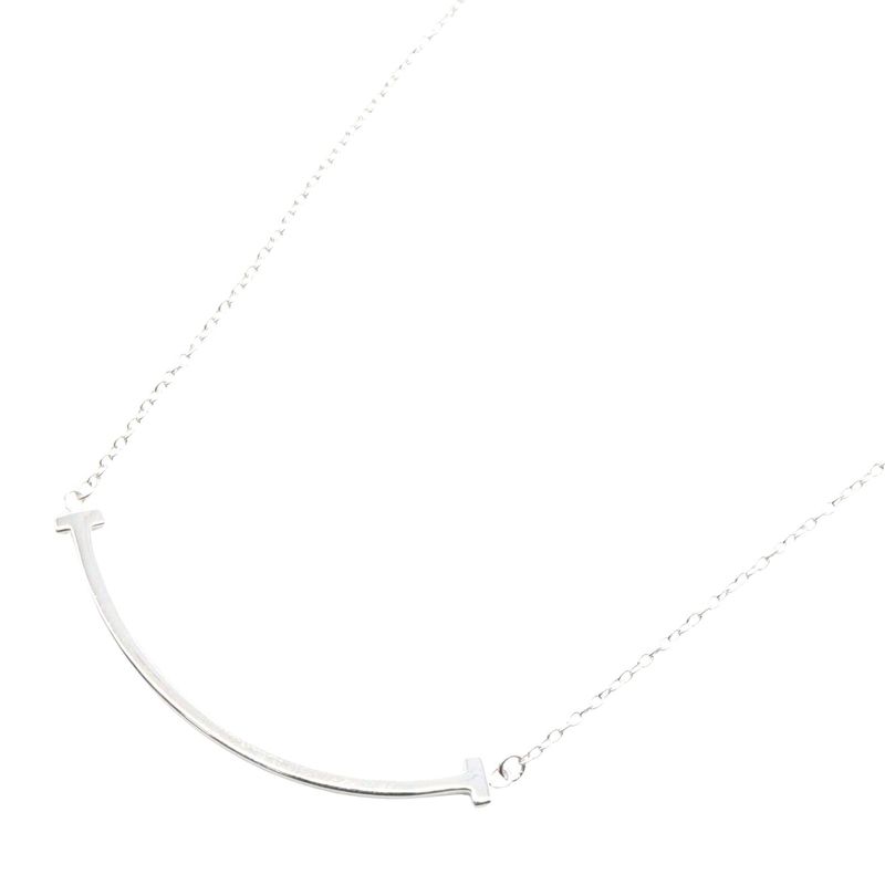 Tiffany  Co T Smile Necklace K18wg